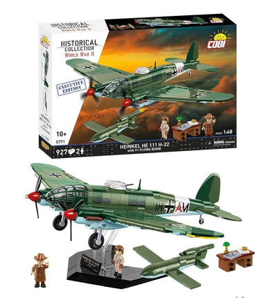 Heinkel HE 111 H-22 with V1 brick plane model - COBI 5771 - 927 bricks Planes Cobi 