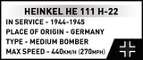 Heinkel HE 111 H-22 with V1 brick plane model - COBI 5771 - 927 bricks Planes Cobi 