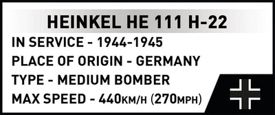 Heinkel HE 111 H-22 with V1 brick plane model - COBI 5771 - 927 bricks Planes Cobi 