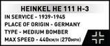 Heinkel HE 111 H-3 brick plane model - COBI 5772 - 788 bricks Planes Cobi 
