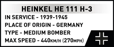 Heinkel HE 111 H-3 brick plane model - COBI 5772 - 788 bricks Planes Cobi 