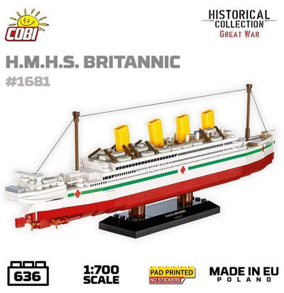 HMHS Britannic brick model ship - COBI 1681 - 636 bricks Ship Cobi 