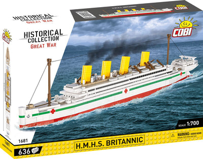 HMHS Britannic brick model ship - COBI 1681 - 636 bricks Ship Cobi 