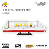 HMHS Brittanic brick model ship - COBI 1681 - 640 bricks Ship Cobi 