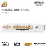 HMHS Brittanic brick model ship - COBI 1681 - 640 bricks Ship Cobi 