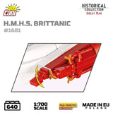 HMHS Brittanic brick model ship - COBI 1681 - 640 bricks Ship Cobi 