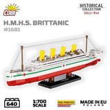 HMHS Brittanic brick model ship - COBI 1681 - 640 bricks Ship Cobi 