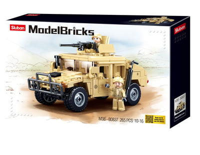 Hummer H2 assault vehicle brick model - Sluban M38-B0837 - 265 bricks Tank SLUBAN 