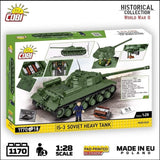 IS-3 Soviet brick tank model - COBI-2590 - 1170 bricks - 1:28 scale Cobi 