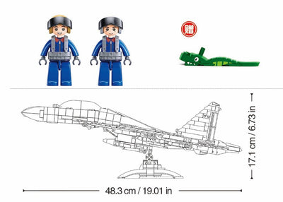 J-16S Fighter brick model plane - Sluban M38-B1273 - 1041 bricks Tank SLUBAN 