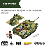 Jagdpanzer 38(t) "Chwat" brick tank model - COBI 2670 - 731 bricks Tank Cobi 