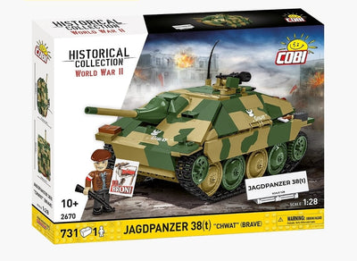 Jagdpanzer 38(t) "Chwat" brick tank model - COBI 2670 - 731 bricks Tank Cobi 