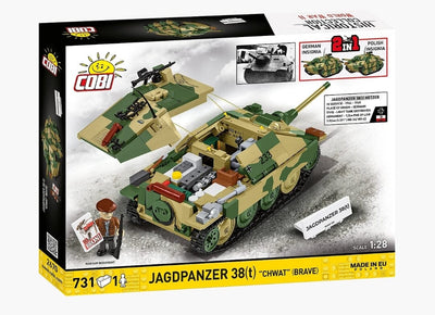 Jagdpanzer 38(t) "Chwat" brick tank model - COBI 2670 - 731 bricks Tank Cobi 