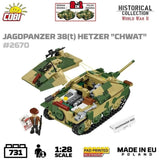 Jagdpanzer 38(t) "Chwat" brick tank model - COBI 2670 - 735 bricks Tank Cobi 