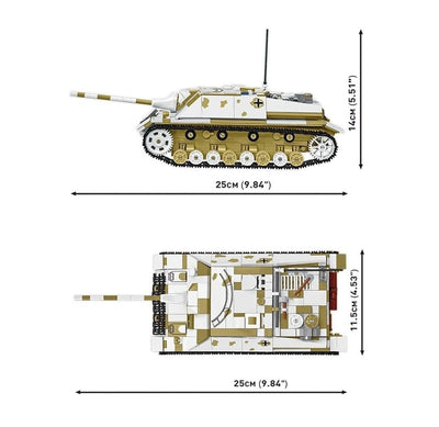 Jagdpanzer IV/70 (V) brick tank model - COBI 2668 - 1012 bricks Tank Cobi 