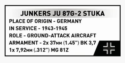 Junkers Ju 87G-2 Stuka brick plane model - COBI 5767 - 565 bricks Planes Cobi 