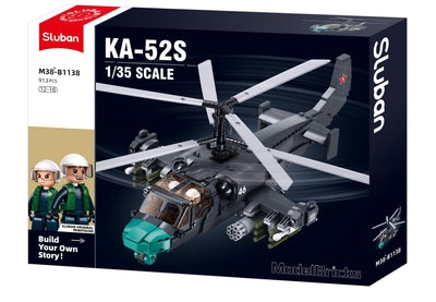 KA-52S brick model helicopter - Sluban M38-B1138 - 913 bricks Tank SLUBAN 