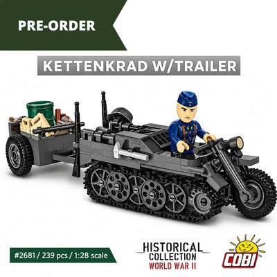 Kettenkrad with trailer brick model - COBI 2681 - 239 bricks Other Military Cobi 