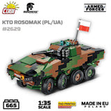 KTO Rosomak armoured car brick model - COBI 2629 - 665 bricks Other Military Cobi 