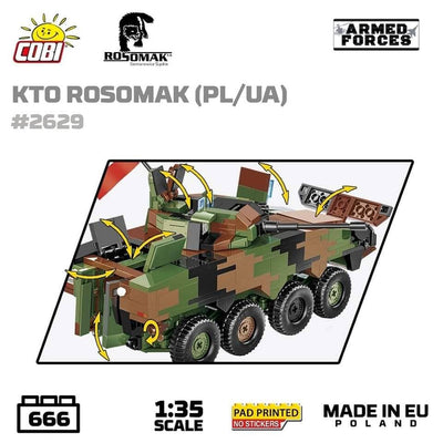 KTO Rosomak armoured car brick model - COBI 2629 - 665 bricks Other Military Cobi 