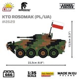 KTO Rosomak armoured car brick model - COBI 2629 - 665 bricks Other Military Cobi 