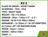 KV-2 Soviet brick tank model - COBI 2731 - 510 bricks Tank Cobi 