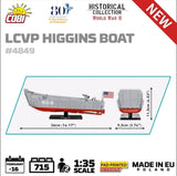 LCVP Higgins Boat brick model - COBI 4849 - 715 bricks Ship Cobi 