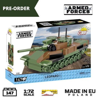 Leopard I brick tank model - COBI 3105 - 147 bricks Tank Cobi 