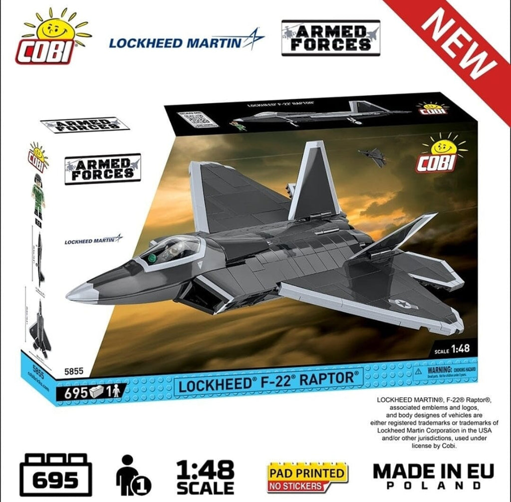 F 22 Raptor Brick Lockheed F-22 Raptor brick plane model - COBI 5855 - 695 bricks ...