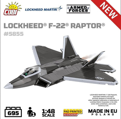 Lockheed F-22 Raptor brick plane model - COBI 5855 - 695 bricks Planes Cobi 