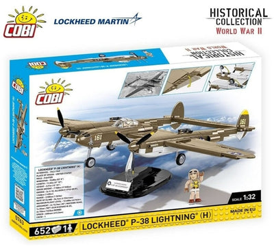 Lockheed P-38H Lightning plane brick model - COBI 5763 - 652 bricks Planes Cobi 