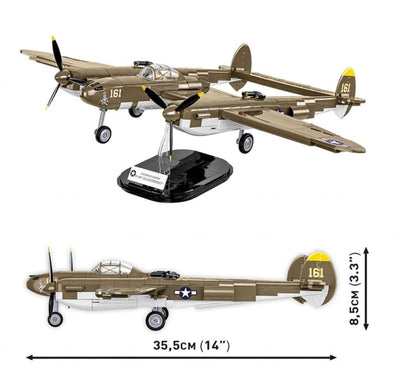 Lockheed P-38H Lightning plane brick model - COBI 5763 - 652 bricks Planes Cobi 