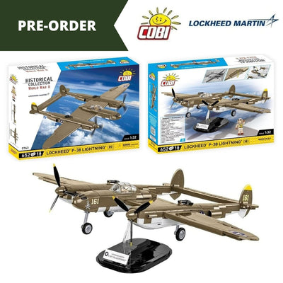 Lockheed P-38H Lightning plane brick model - COBI 5763 - 652 bricks Planes Cobi 