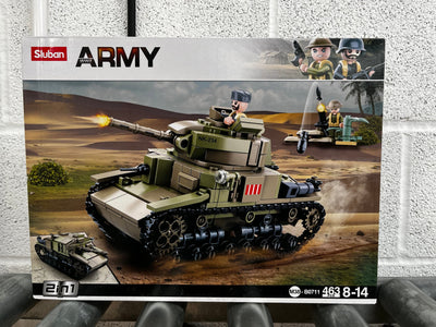 M14/41 Medium brick tank model - Sluban M38-B0711 - 463 bricks Tank SLUBAN 