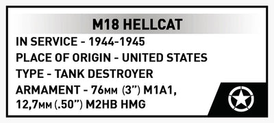 M18 Hellcat 1:28 scale brick tank model - COBI 2679 - 1018 bricks Tank Cobi 