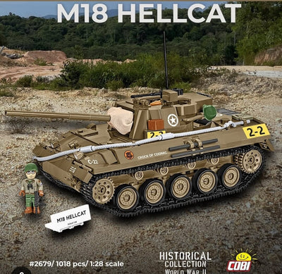 M18 Hellcat 1:28 scale brick tank model - COBI 2679 - 1018 bricks Tank Cobi 