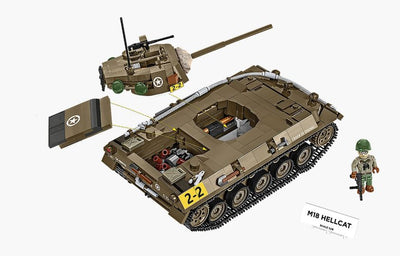 M18 Hellcat 1:28 scale brick tank model - COBI 2679 - 1018 bricks Tank Cobi 