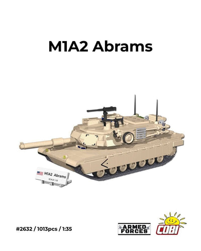M1A2 Abrams brick tank model - COBI 2632 - 1013 bricks Tank Cobi 
