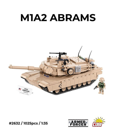 M1A2 Abrams brick tank model - COBI 2632 - 1013 bricks Tank Cobi 
