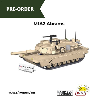 M1A2 Abrams brick tank model - COBI 2632 - 1013 bricks Tank Cobi 