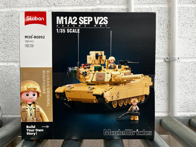 M1A2 SEP V2 Abrams brick tank model - Sluban M38-B0892 - 781 bricks Tank SLUBAN 
