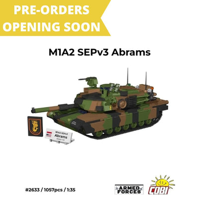 M1A2 SEPv3 Abrams brick tank model - COBI 2633 - 1057 bricks Tank Cobi 