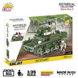 M3 Stuart brick tank model - COBI 3129 - 511 bricks Tank Cobi 