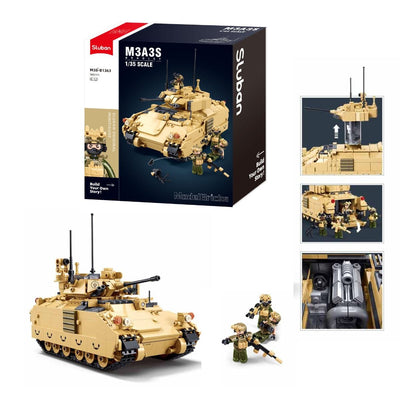 M3A3S Bradley brick tank model - Sluban M38-B1363 - 905 bricks Tank SLUBAN 
