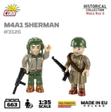 M4A1 Sherman brick tank model - COBI 3126 - 663 bricks Tank Cobi 