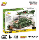 M4A1 Sherman brick tank model - COBI 3126 - 663 bricks Tank Cobi 