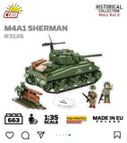 M4A1 Sherman brick tank model - COBI 3126 - 663 bricks Tank Cobi 