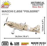 Macchi C. 202 Folgore brick plane model - COBI 5760 - 405 bricks Planes Cobi 