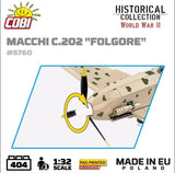 Macchi C. 202 Folgore brick plane model - COBI 5760 - 405 bricks Planes Cobi 