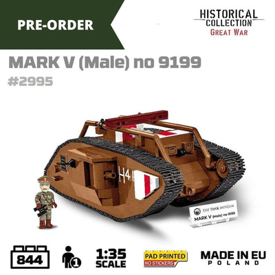 Mark V (Male) no. 9199 WWI brick model - COBI 2995 - 844 bricks Tank COBI 